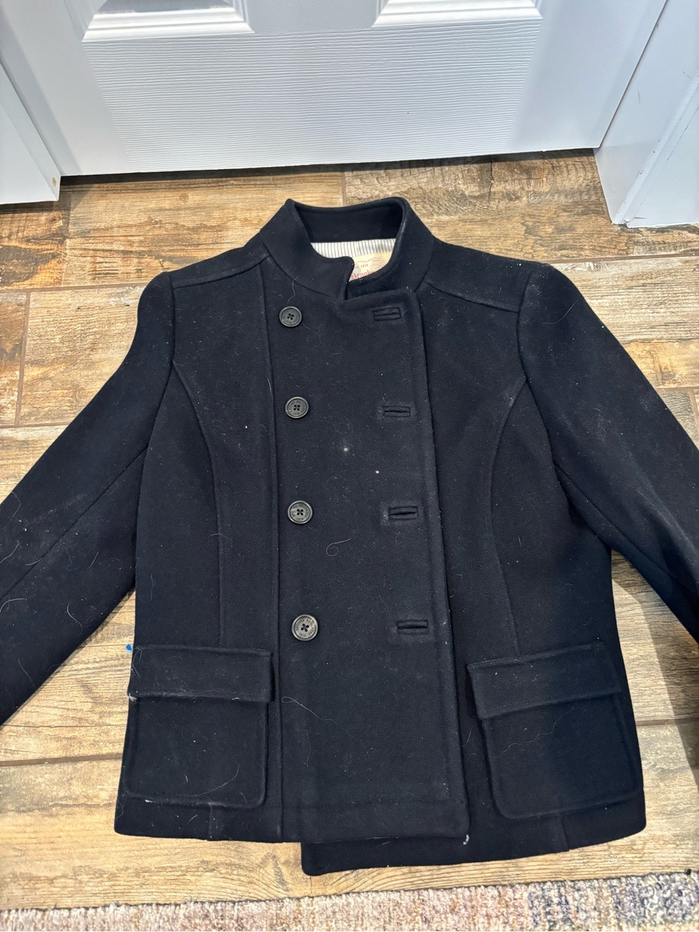 Brooks Brothers Wool Double-Breasted Pea Coat